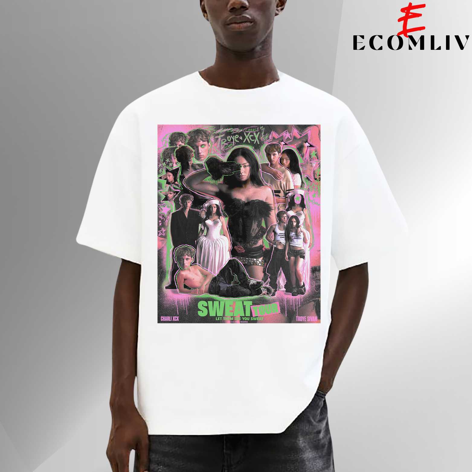 Sweat Tour Graphic Tee, Charli Xcx Concert Shirt, Pop Streetwear T Shirt